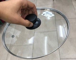 غطاء طنجرة ضغط زجاج  18 سم 